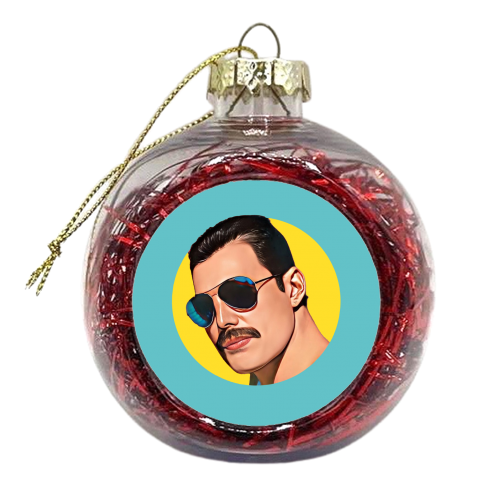 FREDDIE - TEAL - xmas bauble by DOLLY WOLFE
