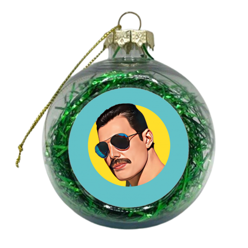 FREDDIE - TEAL - xmas bauble by DOLLY WOLFE