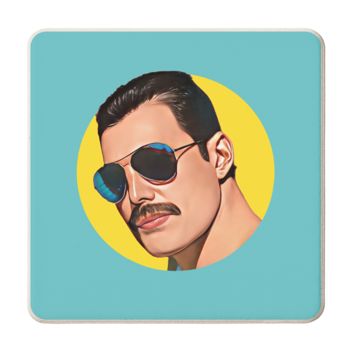 FREDDIE - TEAL - personalised beer coaster by DOLLY WOLFE