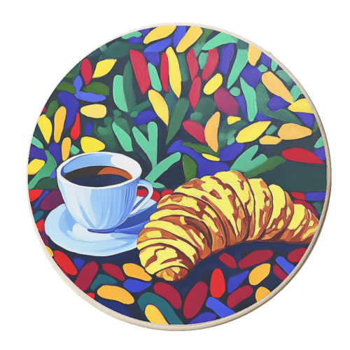 French breakfast - personalised beer coaster by DejaReve