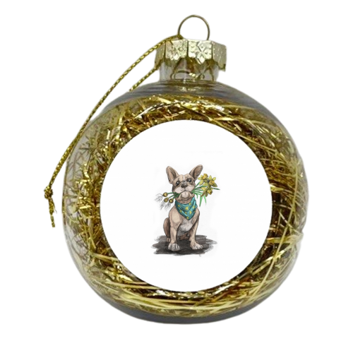 French Bulldog - xmas bauble by Ellie Jordan