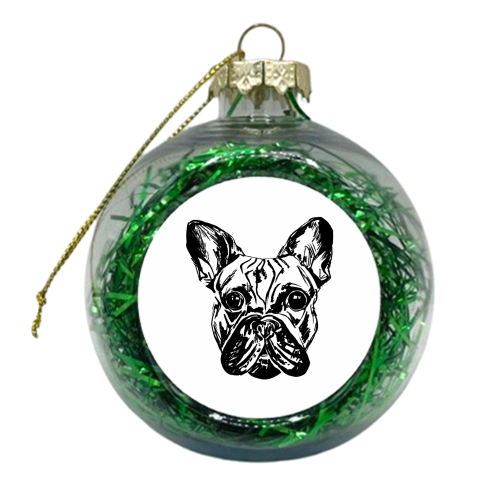 French Bulldog - xmas bauble by Lucy Wilkins