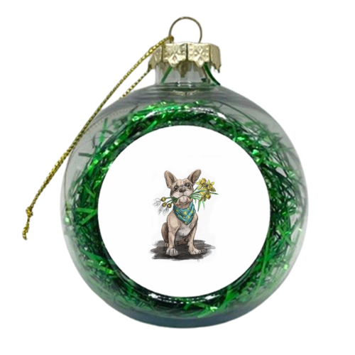 French Bulldog - xmas bauble by Ellie Jordan