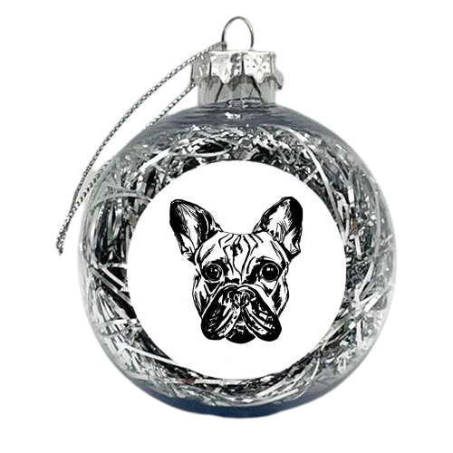 French Bulldog - xmas bauble by Lucy Wilkins