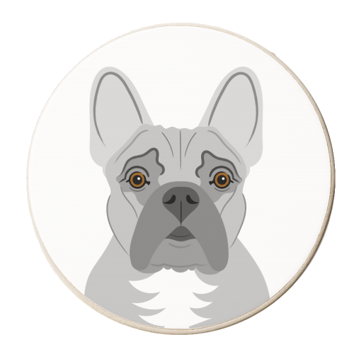 French Bulldog Pet Portrait Illustration - personalised beer coaster by Adam Regester