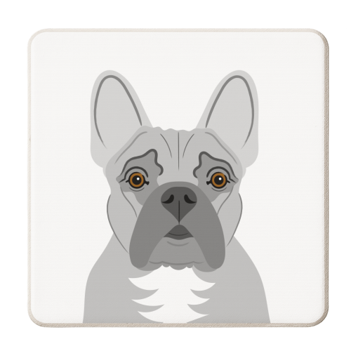French Bulldog Pet Portrait Illustration - personalised beer coaster by Adam Regester