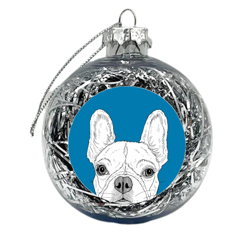 French Bulldog Portrait - xmas bauble by Adam Regester