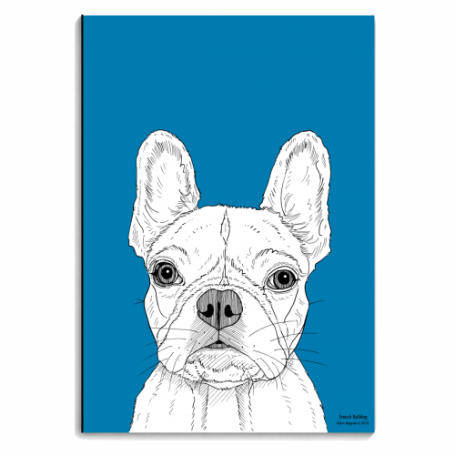 French Bulldog Portrait - personalised A4, A5, A6 notebook by Adam Regester