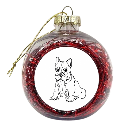 French bulldog puppy  - xmas bauble by Leahm826