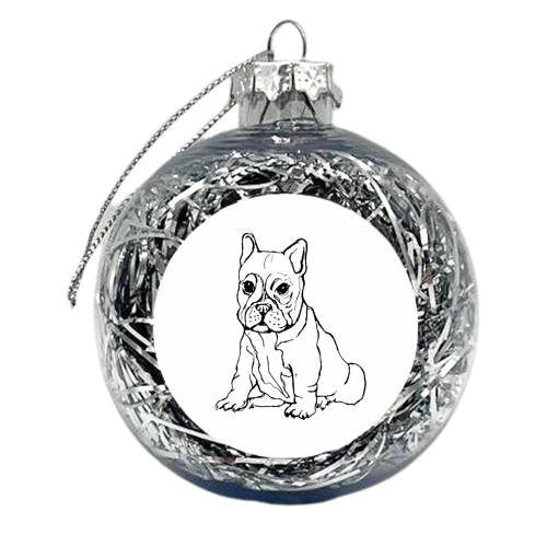French bulldog puppy  - xmas bauble by Leahm826