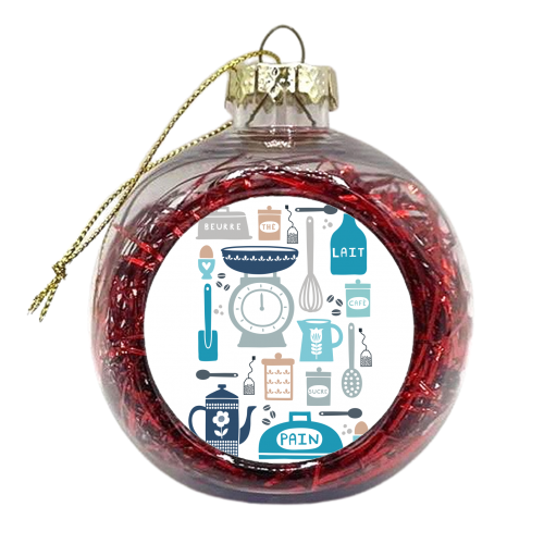 French kitchen - xmas bauble by sarah morley