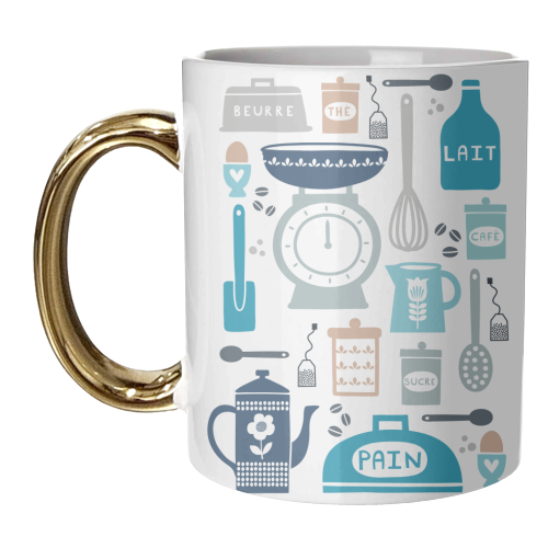 French kitchen - unique mug by sarah morley