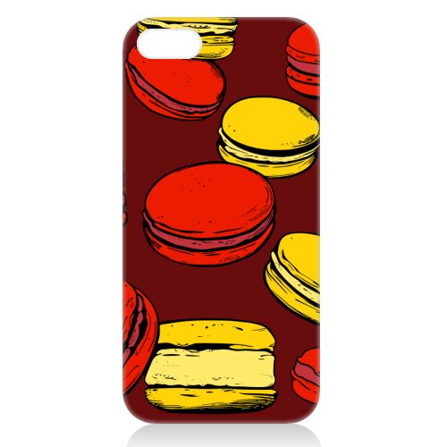 French Macarons Strawberry Lemon Citrus Red Yellow - unique phone case by Art Heart Home and Fashion
