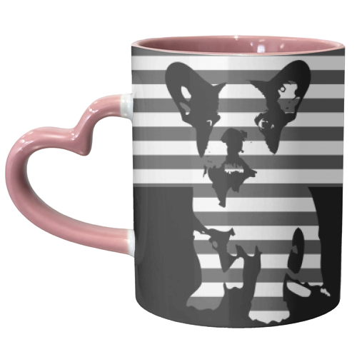 Frenchie-Bars - unique mug by Kitty & Rex Designs