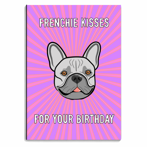 Frenchie Birthday Kisses - personalised A4, A5, A6 notebook by Adam Regester