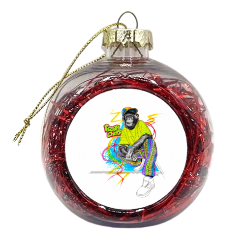 Fresh Chimp - xmas bauble by Maya Mistry