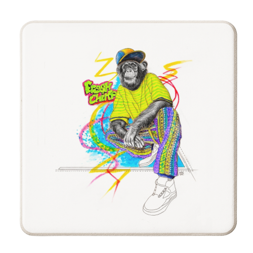 Fresh Chimp - personalised beer coaster by Maya Mistry