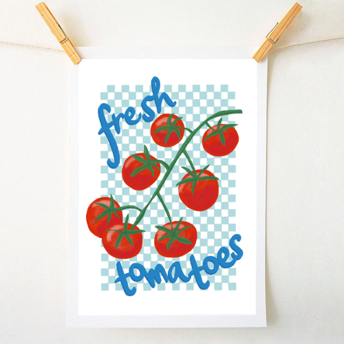 Fresh Tomatoes - A1 - A4 art print by The Boy and the Bear