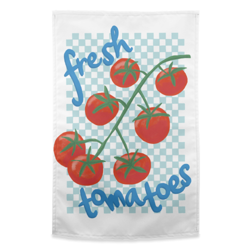 Fresh Tomatoes - funny tea towel by The Boy and the Bear