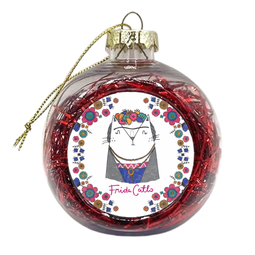 Frida Catlo - xmas bauble by Katie Ruby Miller