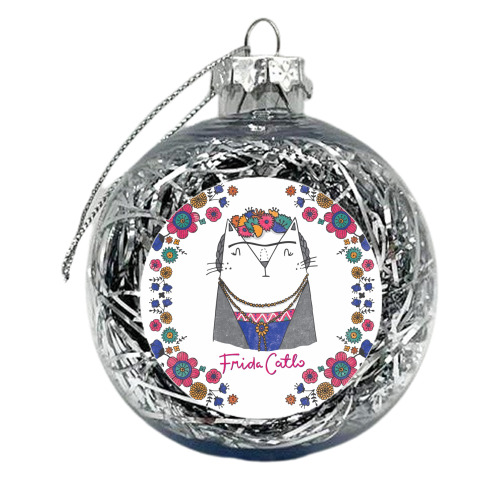 Frida Catlo - xmas bauble by Katie Ruby Miller
