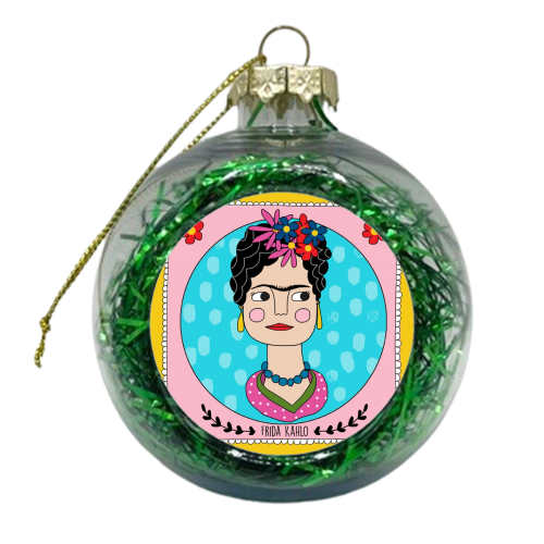 Frida Coaster - xmas bauble by Nichola Cowdery