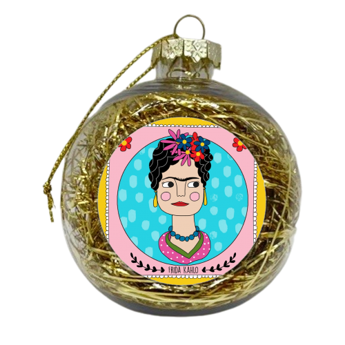 Frida Coaster - xmas bauble by Nichola Cowdery