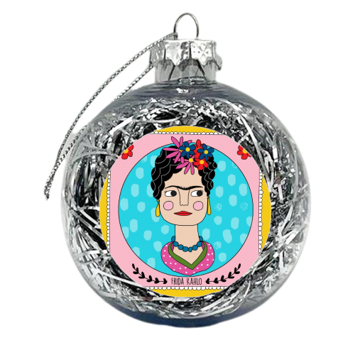 Frida Coaster - xmas bauble by Nichola Cowdery