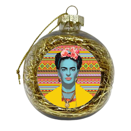 Frida - Colourful - xmas bauble by Wallace Elizabeth