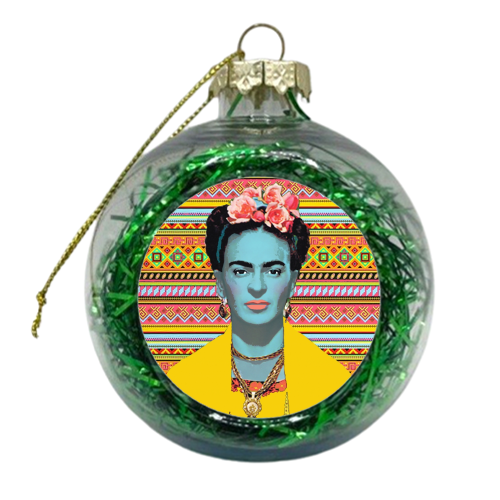 Frida - Colourful - xmas bauble by Wallace Elizabeth