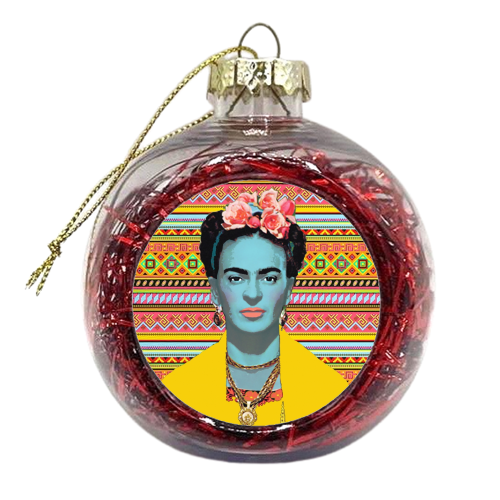 Frida - Colourful - xmas bauble by Wallace Elizabeth