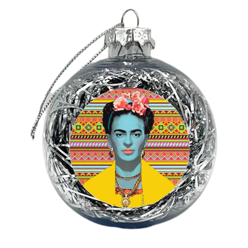 Frida - Colourful - xmas bauble by Wallace Elizabeth