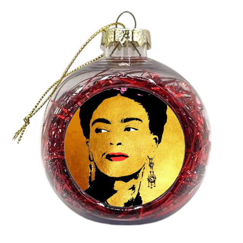 Frida - Gold - xmas bauble by Wallace Elizabeth