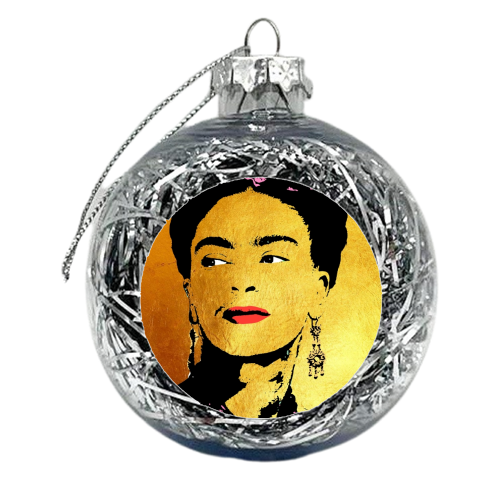 Frida - Gold - xmas bauble by Wallace Elizabeth