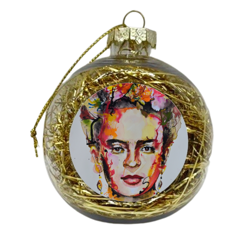 Frida K - xmas bauble by Kirstie Taylor