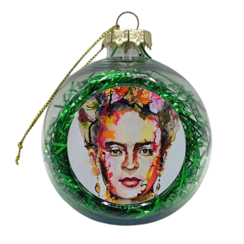 Frida K - xmas bauble by Kirstie Taylor