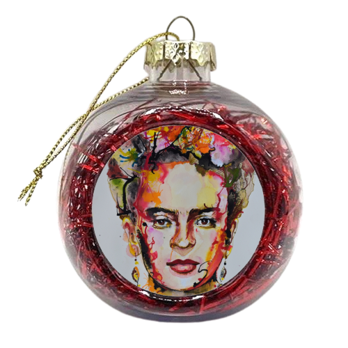Frida K - xmas bauble by Kirstie Taylor