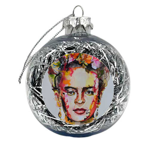 Frida K - xmas bauble by Kirstie Taylor