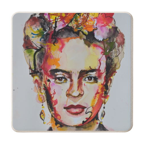Frida K - personalised beer coaster by Kirstie Taylor