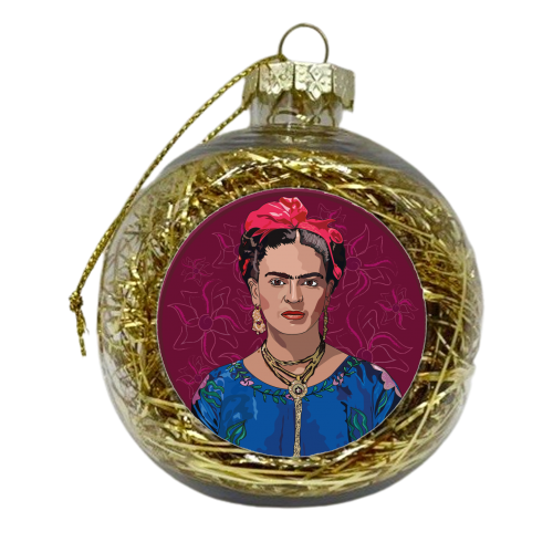 Frida Kahlo Collection - xmas bauble by Catherine Critchley.