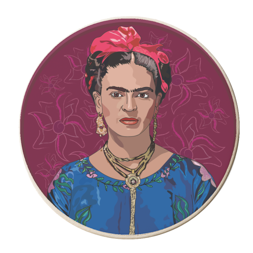 Frida Kahlo Collection - personalised beer coaster by Catherine Critchley.