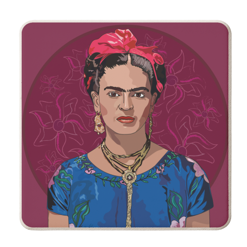 Frida Kahlo Collection - personalised beer coaster by Catherine Critchley.