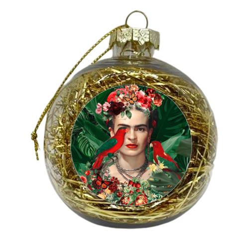 Frida Kahlo - xmas bauble by Larissa Grace