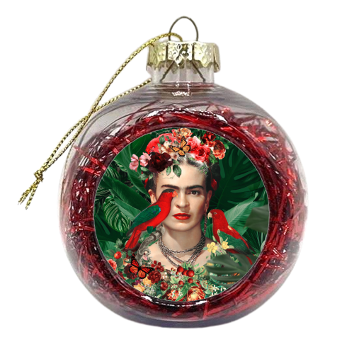 Frida Kahlo - xmas bauble by Larissa Grace