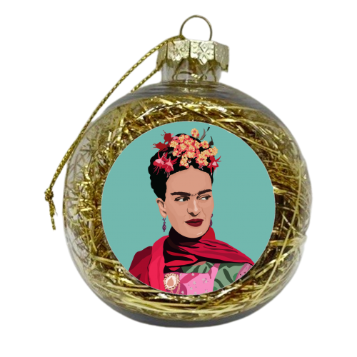 Frida Kahlo - xmas bauble by Rock and Rose Creative