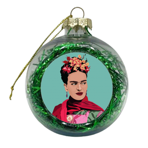 Frida Kahlo - xmas bauble by Rock and Rose Creative