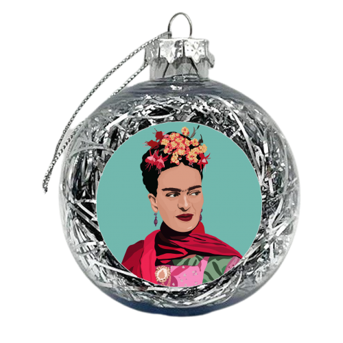 Frida Kahlo - xmas bauble by Rock and Rose Creative
