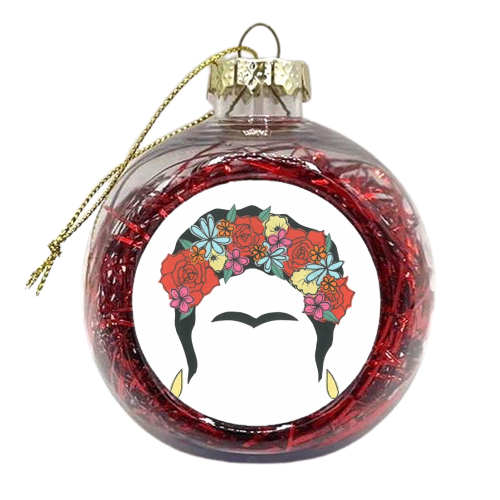 Frida Kahlo - xmas bauble by Yazmin Brooks
