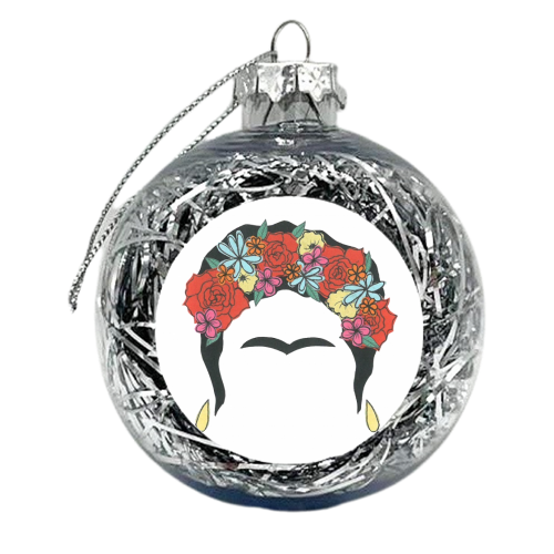 Frida Kahlo - xmas bauble by Yazmin Brooks