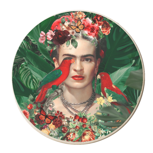 Frida Kahlo - personalised beer coaster by Larissa Grace